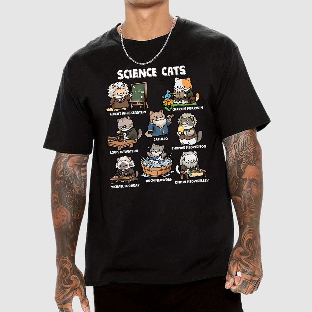 Science Cats Geek T-Shirt