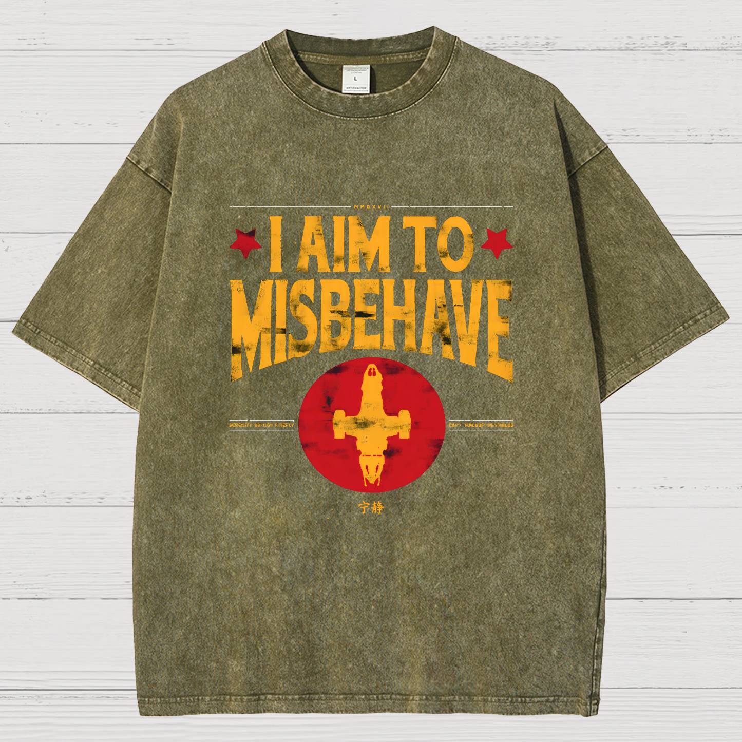 I Aim To Misbehave Vintage Distressed T-shirt