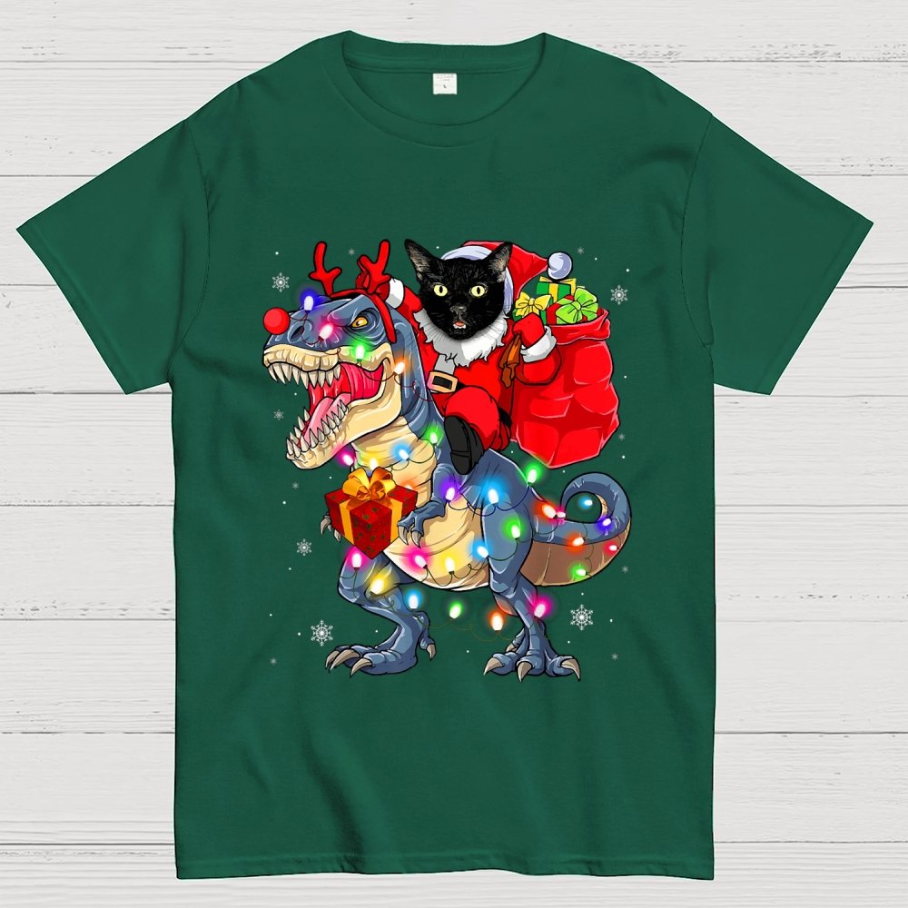 Cat Christmas Geek T-Shirt