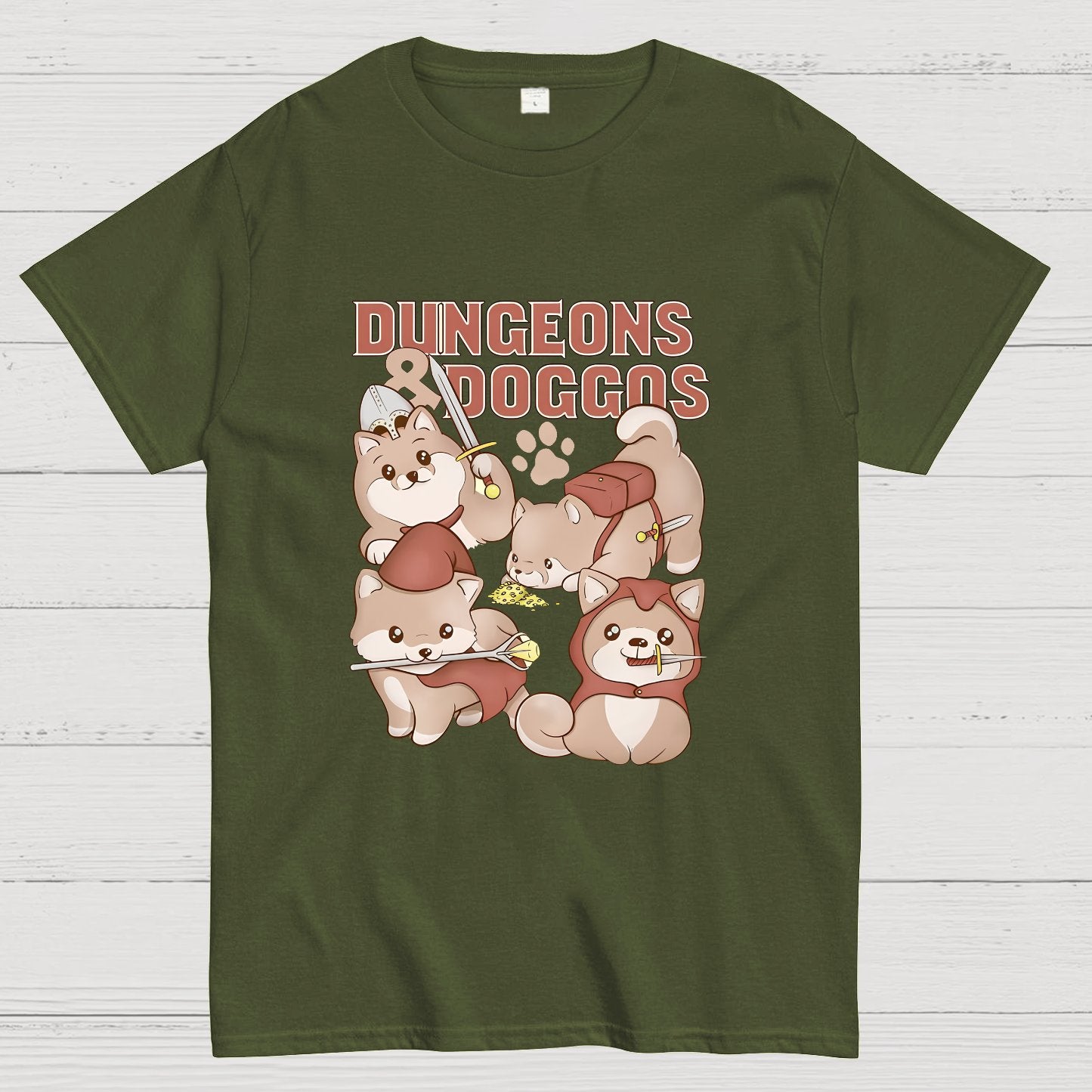 Dungeons And Doggos Nerdy T-Shirt
