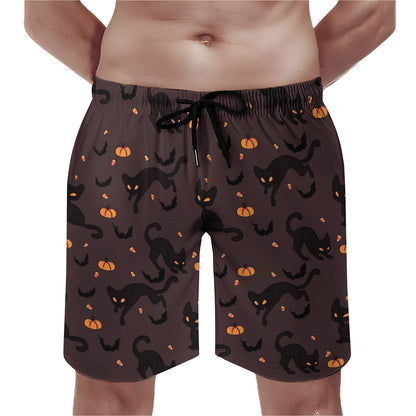 Black Cat Halloween Geek Shorts