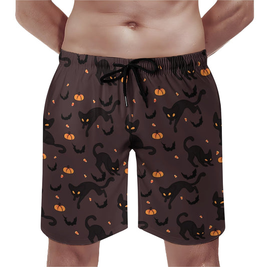 Black Cat Halloween Geek Shorts