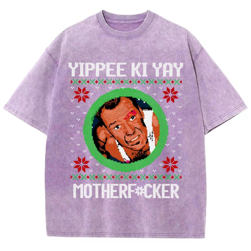 Yippee Ki Yay Motherf Cker Vintage Distressed T-shirt