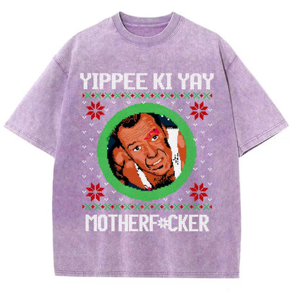 Yippee Ki Yay Motherf Cker Vintage Distressed T-shirt