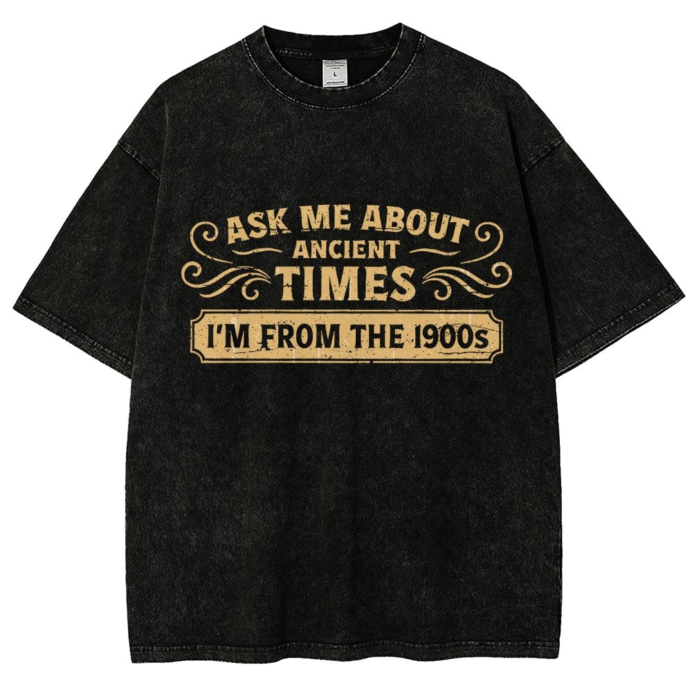 Ask Me About Ancient Times Vintage Distressed T-shirt