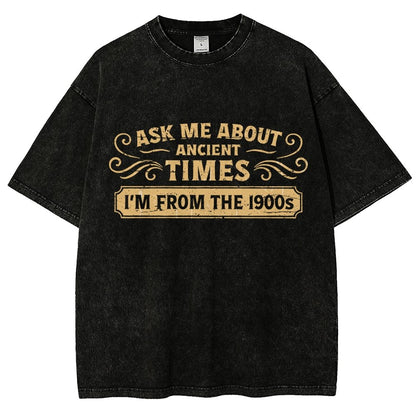 Ask Me About Ancient Times Vintage Distressed T-shirt