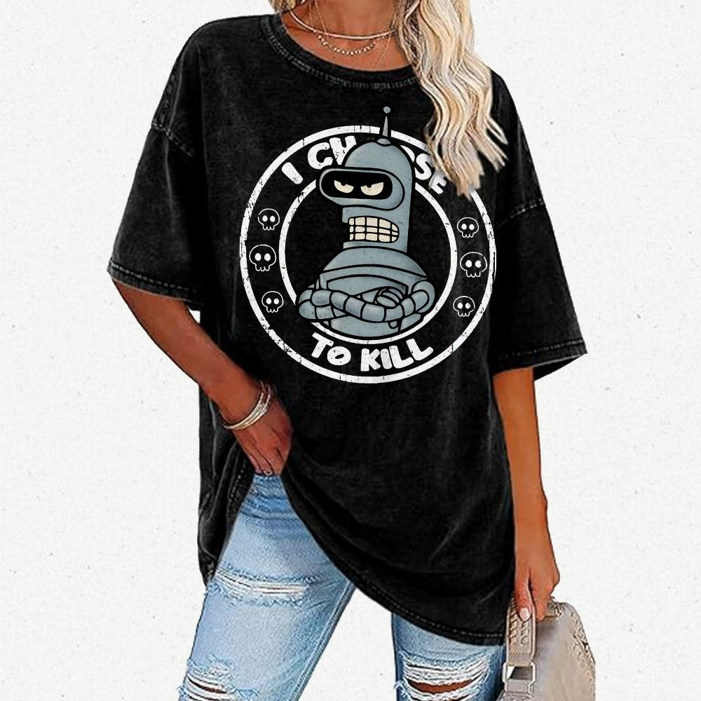 I Choose To Kill Vintage Distressed T-shirt