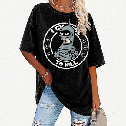 I Choose To Kill Vintage Distressed T-shirt