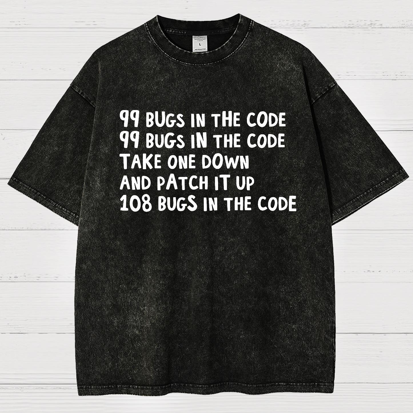 99 Bugs In The Code Vintage Distressed T-shirt