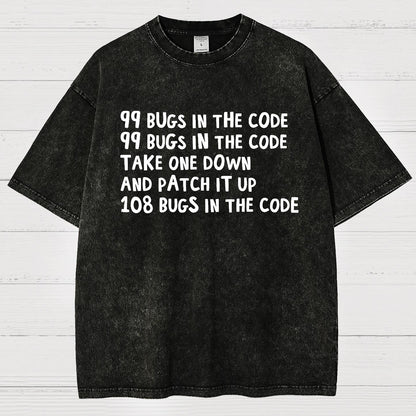 99 Bugs In The Code Vintage Distressed T-shirt