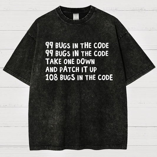 99 Bugs In The Code Vintage Distressed T-shirt