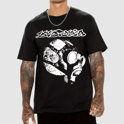 Dystopia - World Gas Mask Back Geek T-Shirt