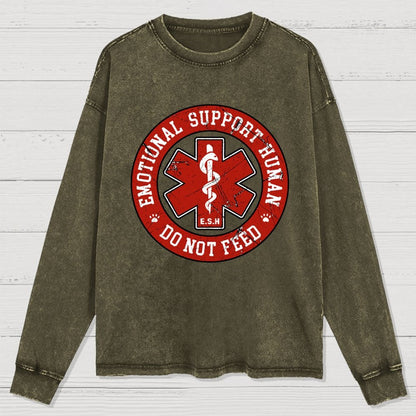 Do Not Feed Washed Long Sleeve Tee
