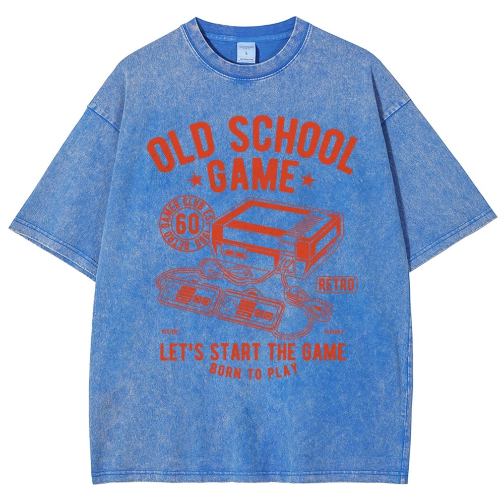 OLD SCHOOL GAME Vintage Distressed T-shirt