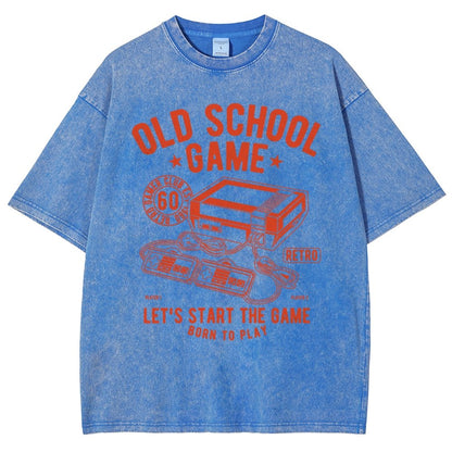 OLD SCHOOL GAME Vintage Distressed T-shirt