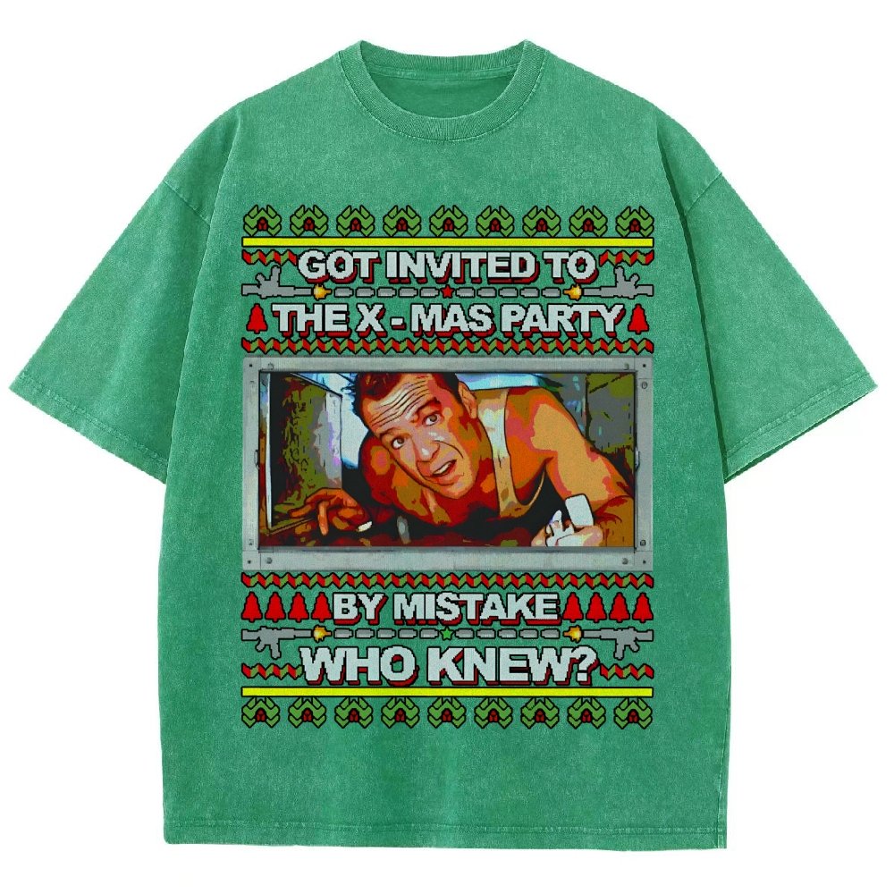 Got invited to the X-mas Party Vintage Distressed T-shirt