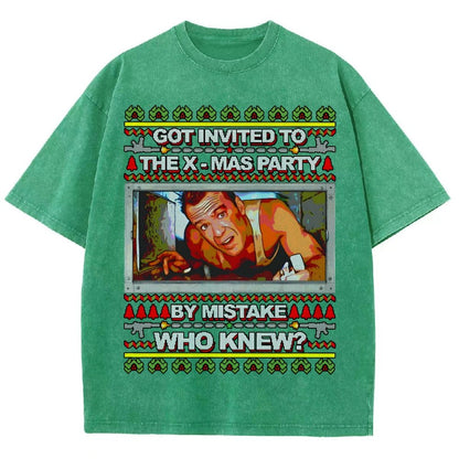 Got invited to the X-mas Party Vintage Distressed T-shirt