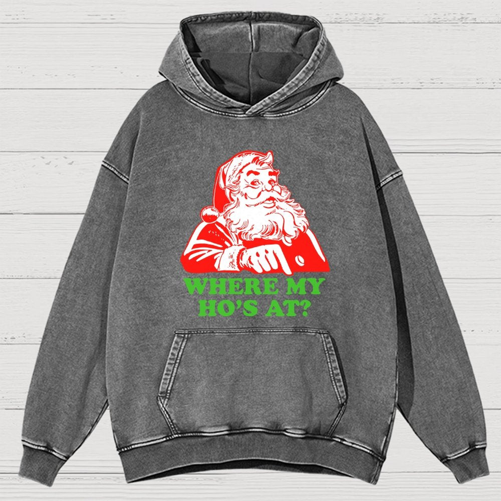 Ho Ho Ho Christmas Vintage Distressed Hoodie