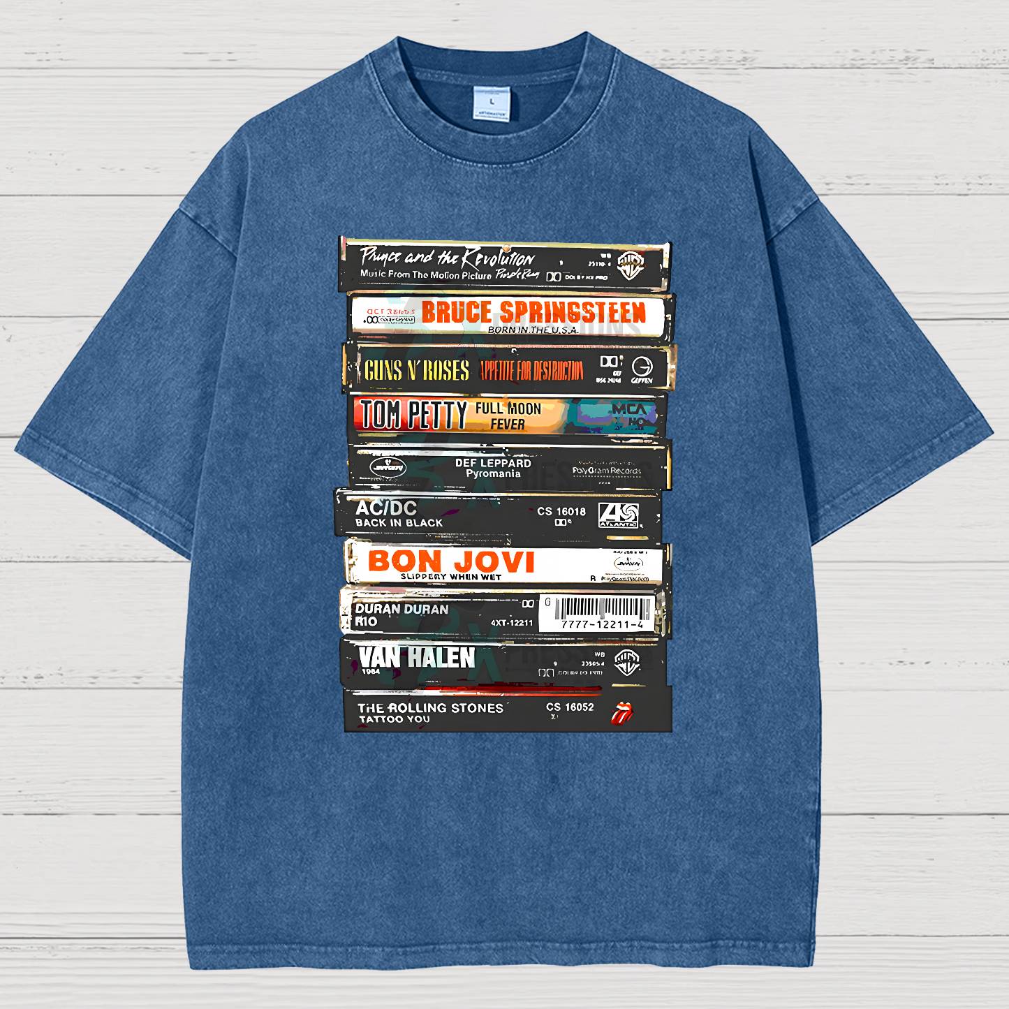 Vintage Rock Cassettes Vintage Distressed T-shirt