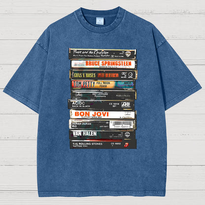 Vintage Rock Cassettes Vintage Distressed T-shirt