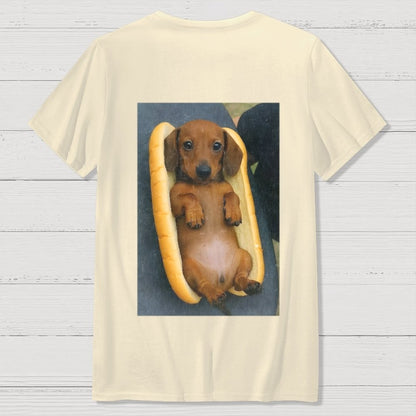 REAL HOT DOG  Back Printing Geek T-Shirt