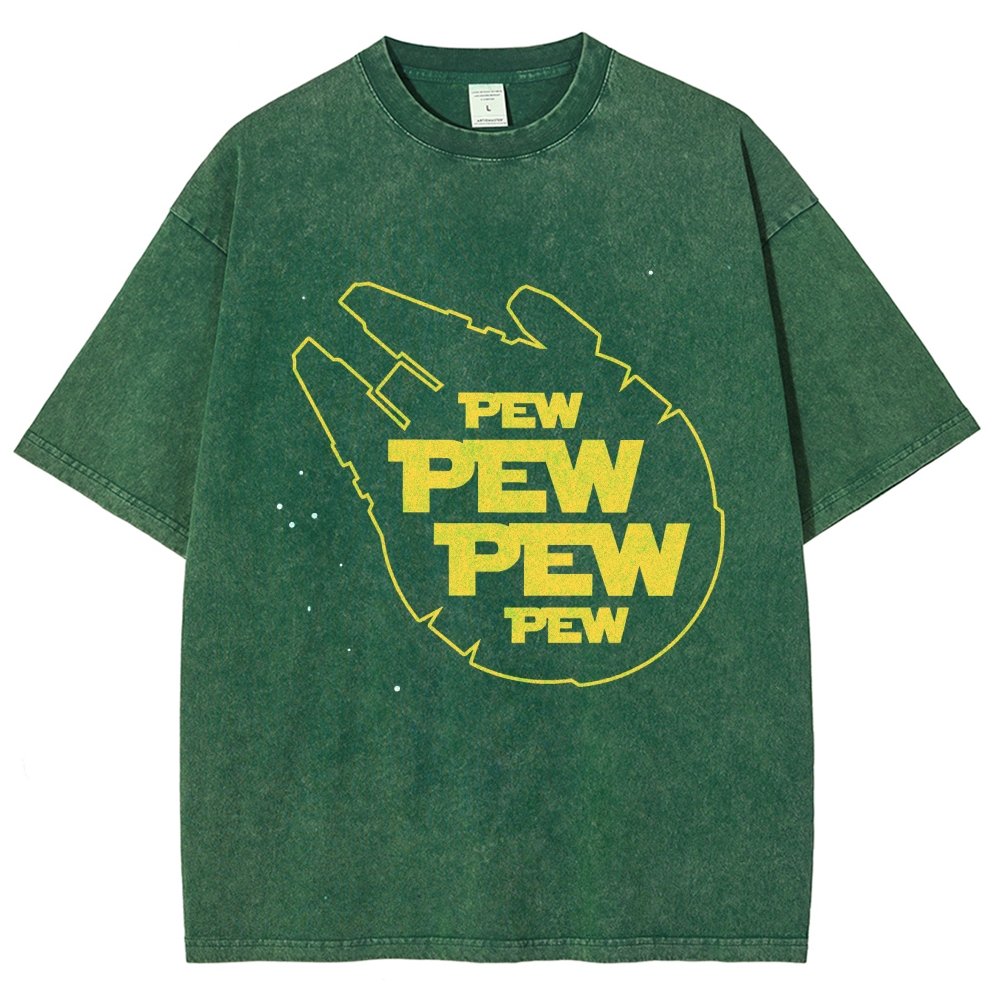 Pew Pew Starship Vintage Distressed T-shirt