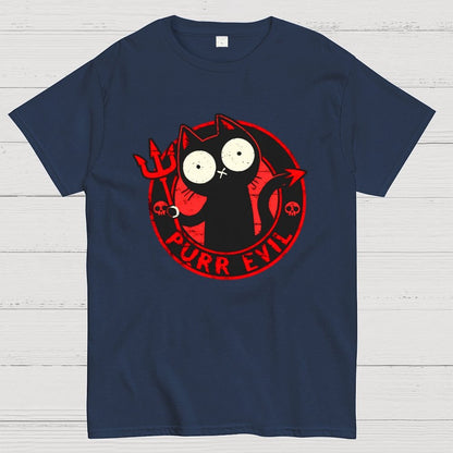 Purr Evil Cat Geek T-Shirt