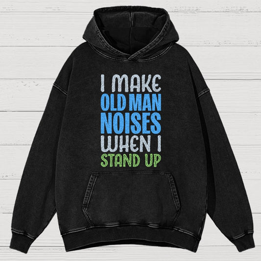 Old Man Noises Vintage Distressed Hoodie
