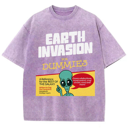 Earth Invasion for Dummies Vintage Distressed T-shirt