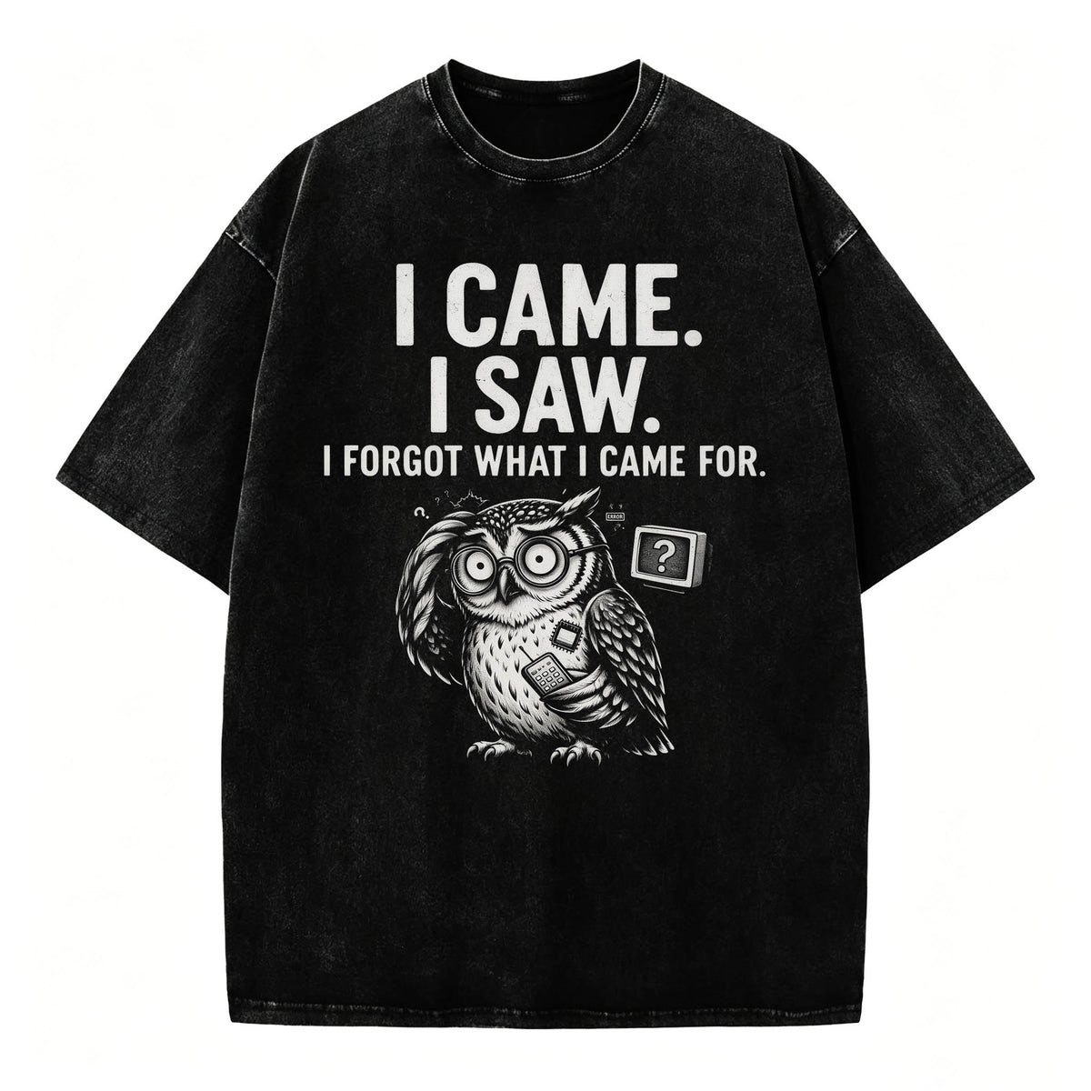 I Came. I Saw. I Forgot What I Came For. Funny Owl Vintage T-Shirt