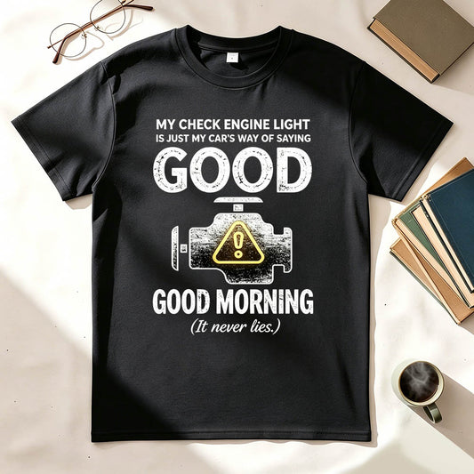My Check Engine Light Is Just My Car's Way of Saying Good Morning T-Shirt