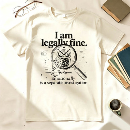 I Am Legally Fine Funny Dark Humor T-Shirt