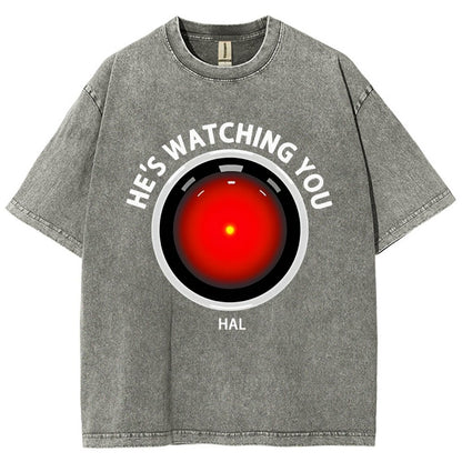 HAL Is Watching YOU Vintage Distressed T-shirt