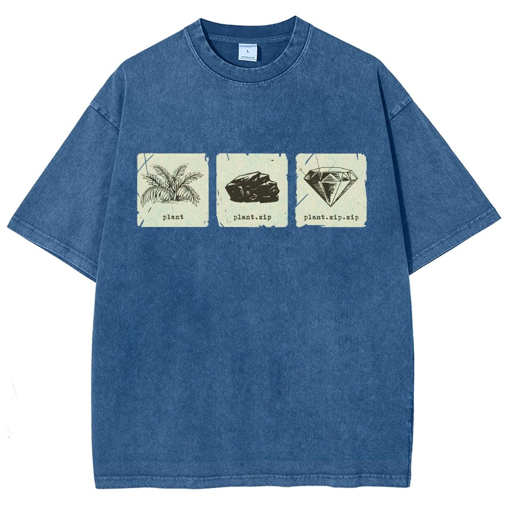 Internet Funny Plant.zip.zip Vintage Distressed T-shirt