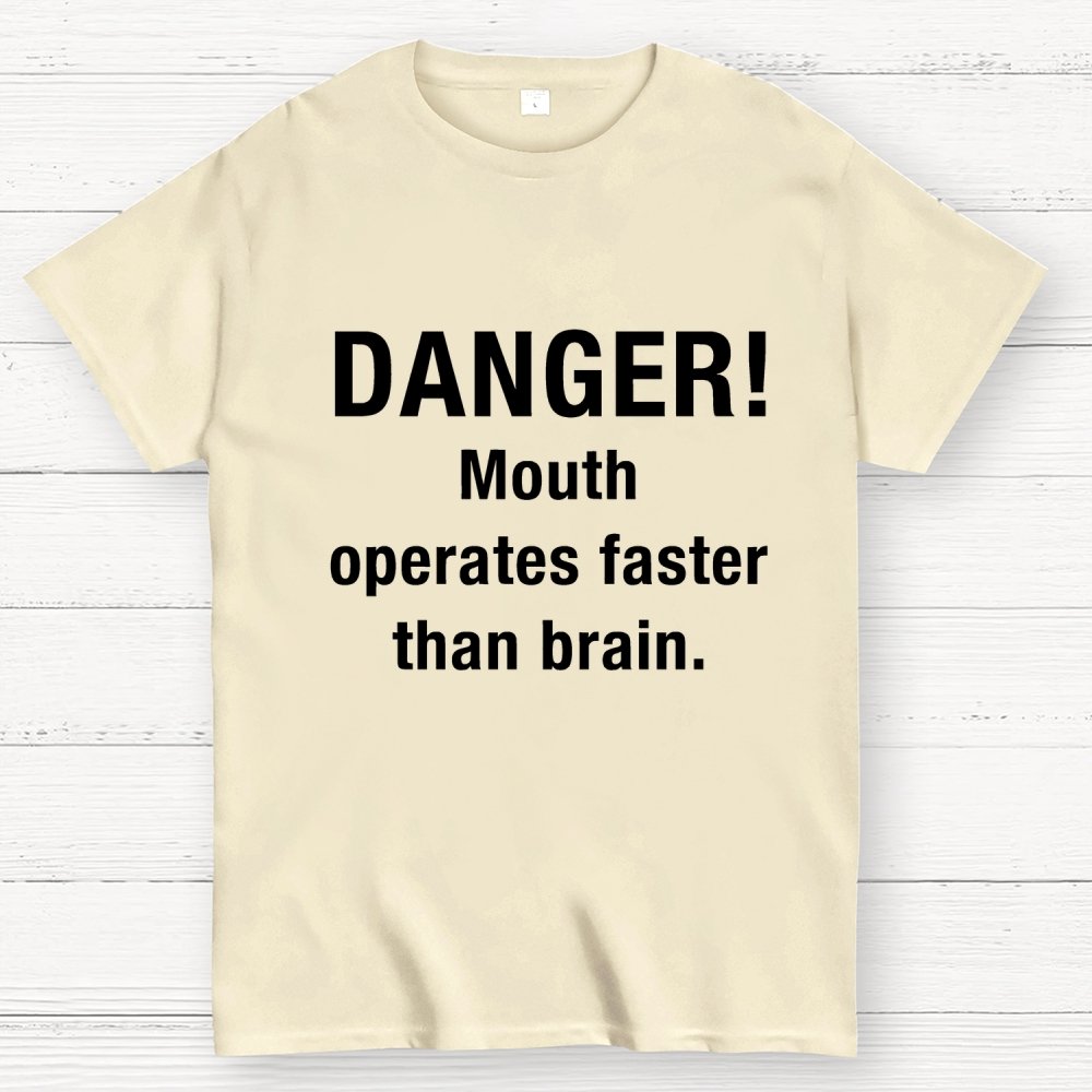 Danger Mouth Works Faster Than Brain Geek T-Shirt