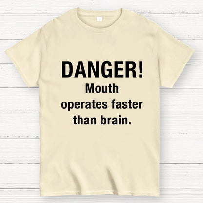 Danger Mouth Works Faster Than Brain Geek T-Shirt