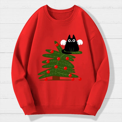 Angel Kitty Geek Cotton Sweatshirt
