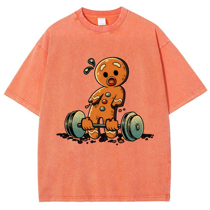 Gingerbread Workout Loosing Arms Vintage Distressed T-shirt