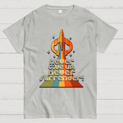 Retro Quest Never give up never surrender! Geek T-Shirt