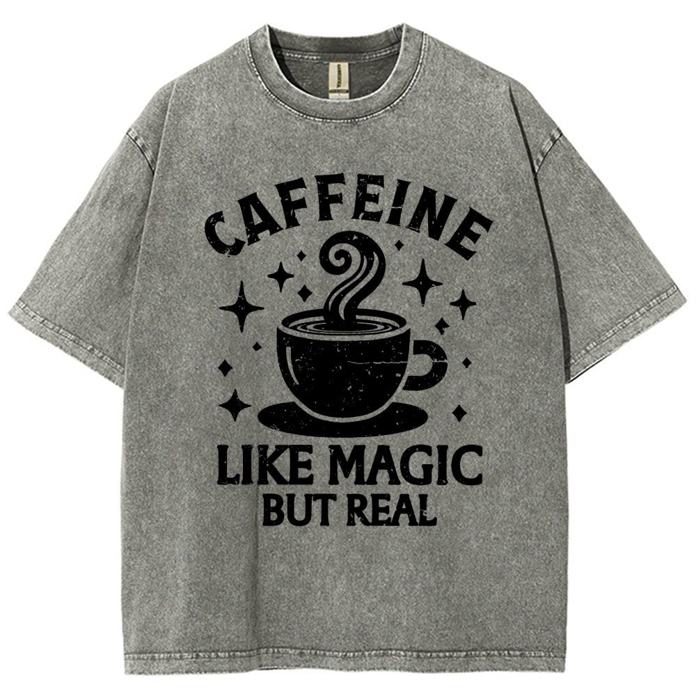 Caffeine Like Magic Vintage Distressed T-shirt