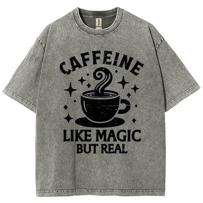 Caffeine Like Magic Vintage Distressed T-shirt