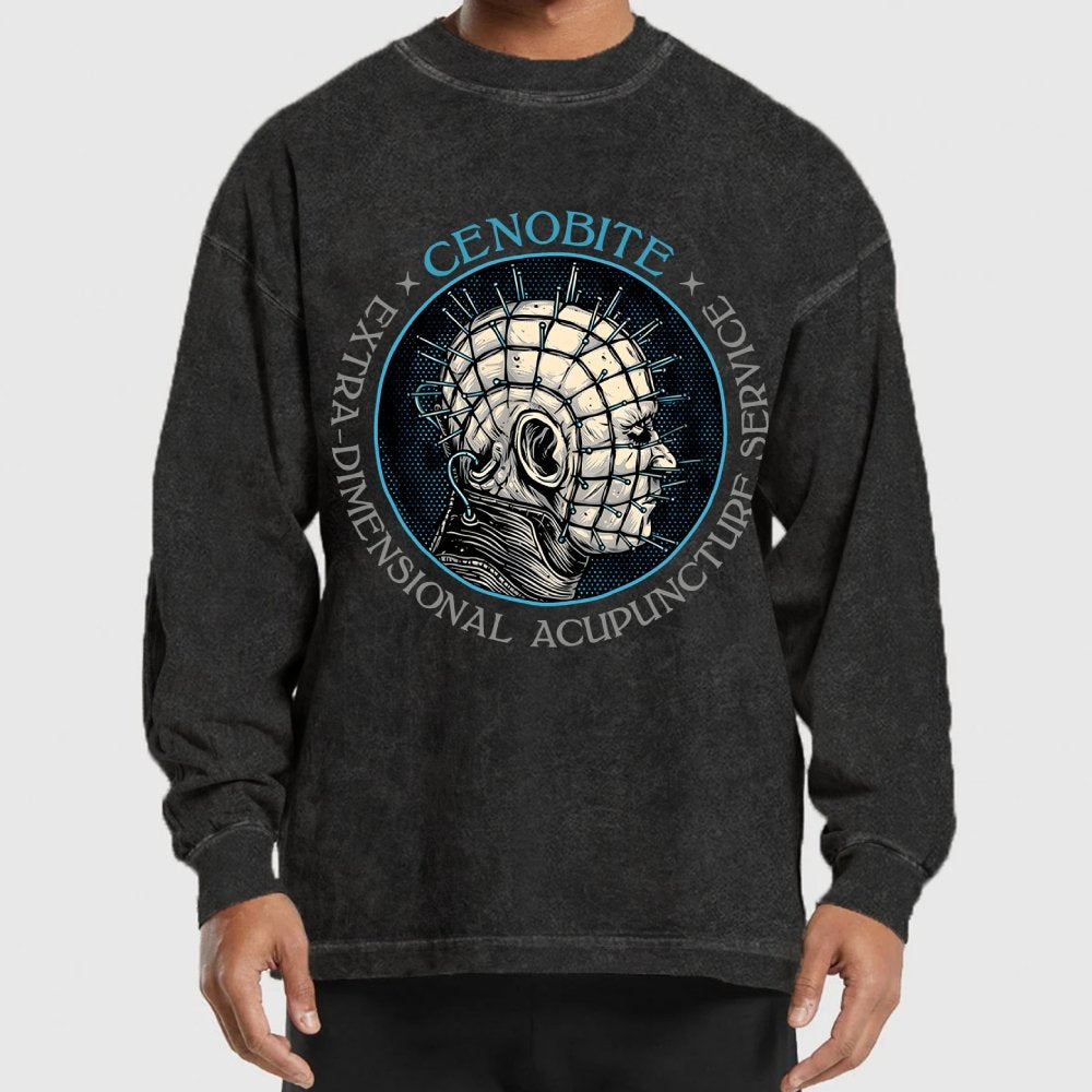 Extra Dimensional Acupuncture Washed Long Sleeve Tee