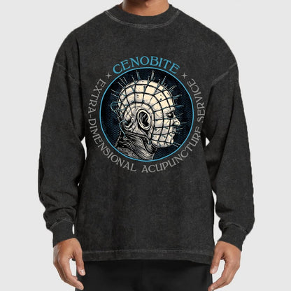 Extra Dimensional Acupuncture Washed Long Sleeve Tee