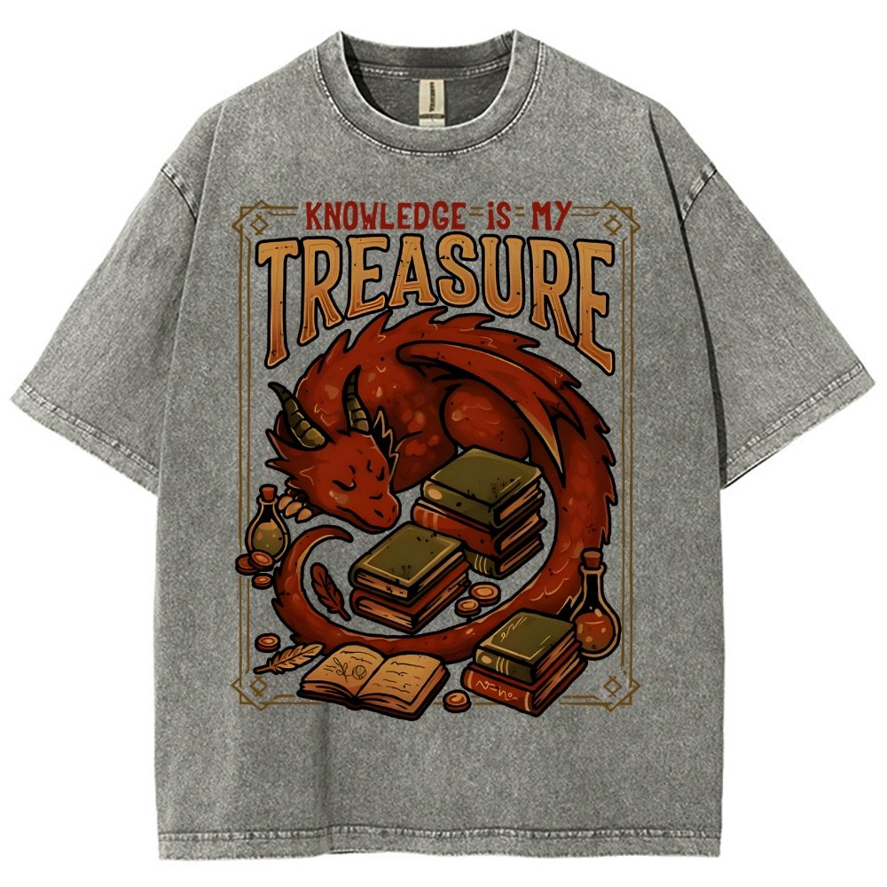 Knowledge Is My Treasure Vintage Distressed T-shirt