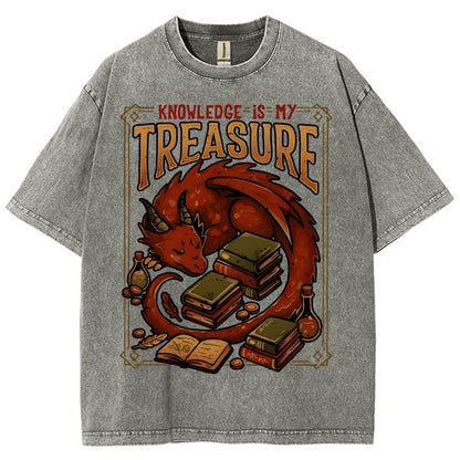 Knowledge Is My Treasure Vintage Distressed T-shirt