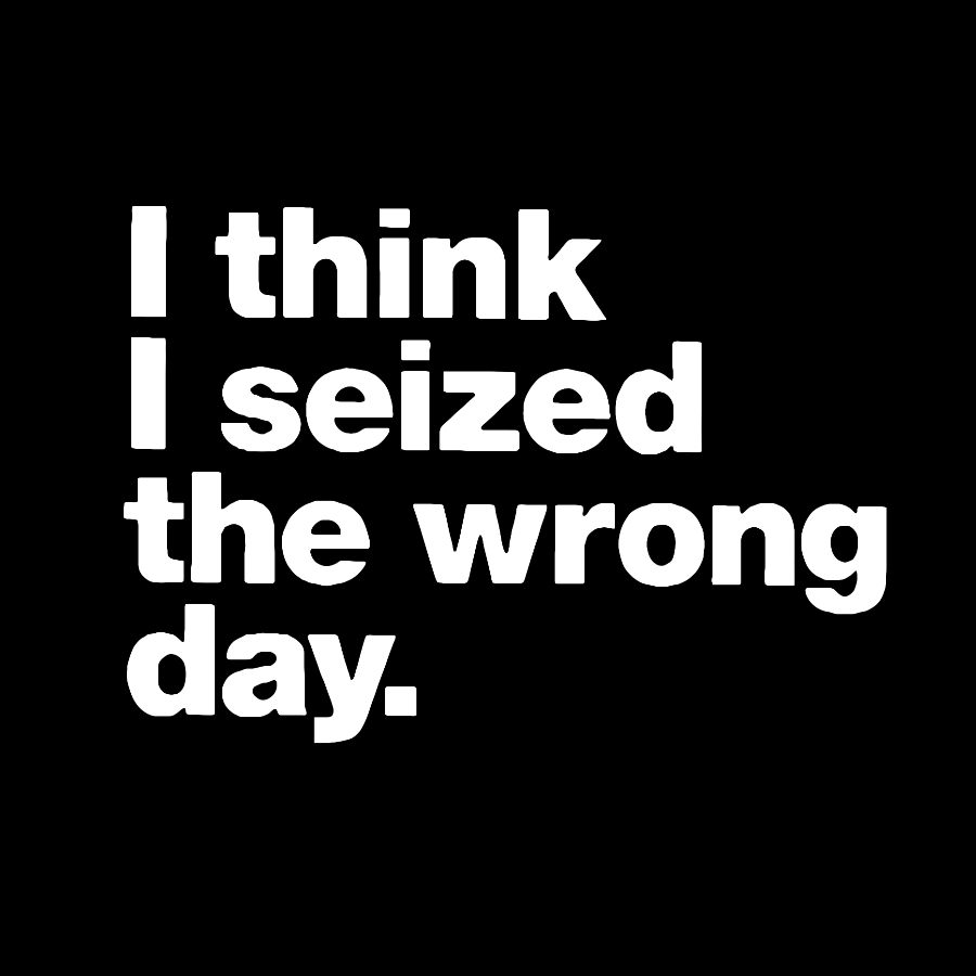 I Think I Seized The Wrong Day Geek T-Shirt