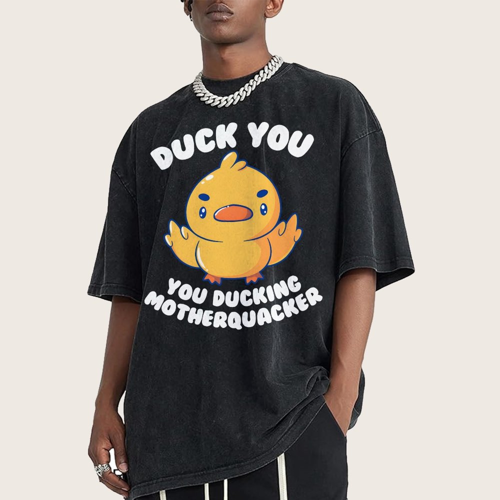 Ducking Motherquacker Vintage Distressed T-shirt