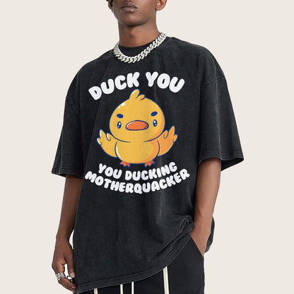 Ducking Motherquacker Vintage Distressed T-shirt