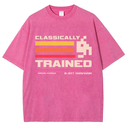 Classically Trained for Retro Gamers Vintage Distressed T-shirt