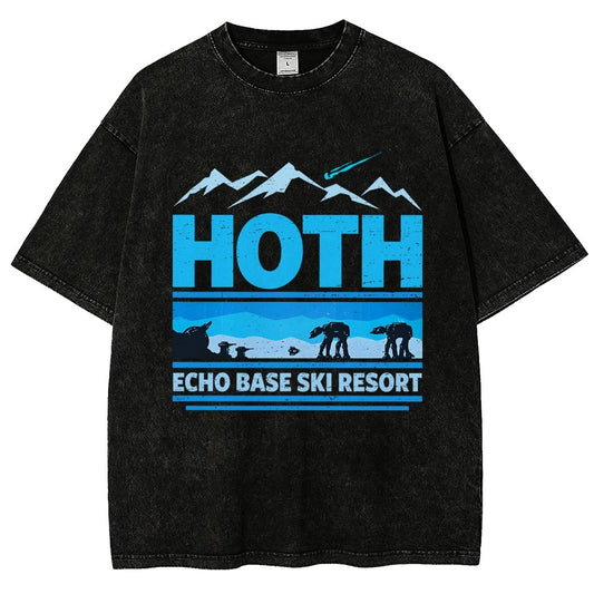 Aurora Base Ski Resort Vintage Distressed T-shirt